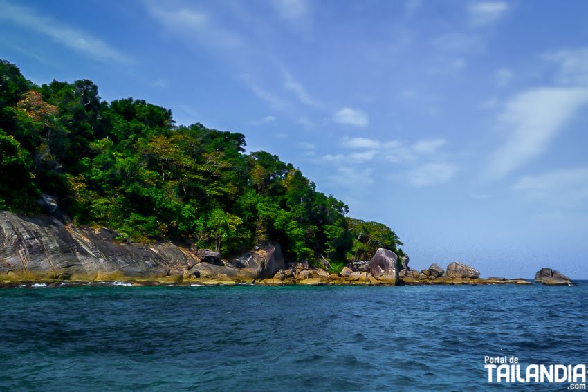 La costa de Similan Islands