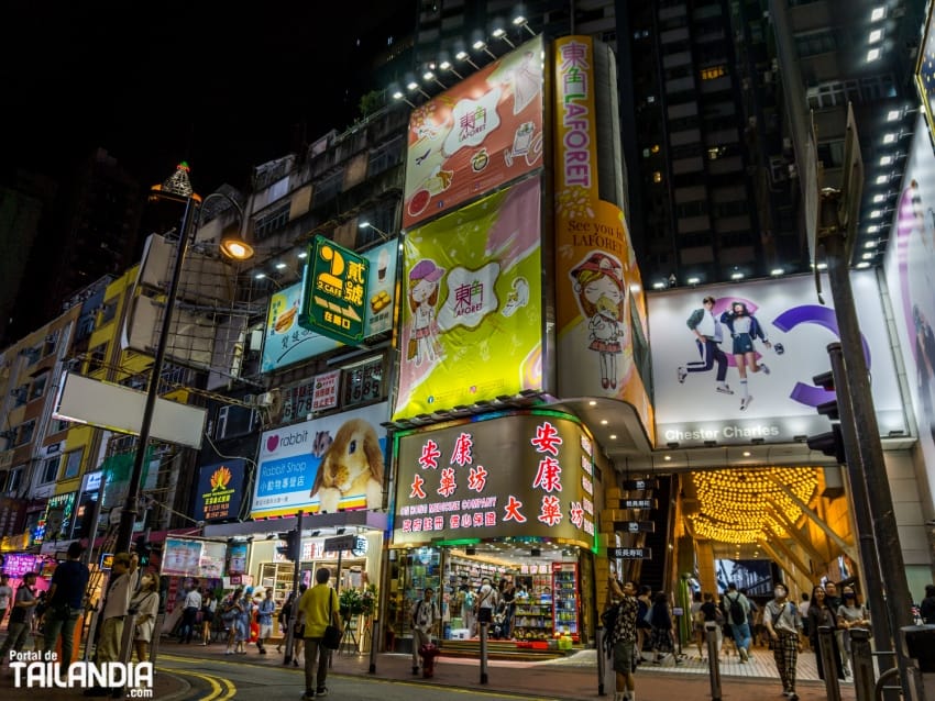 Causeway Bay de compras noche