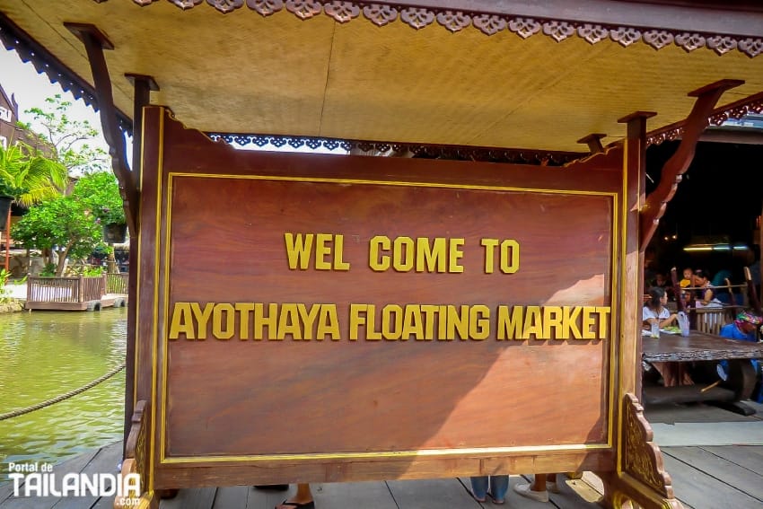 Bienvenidos al mercado flotante de Ayutthaya