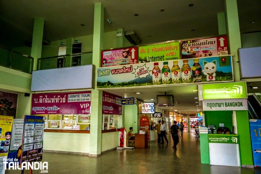 Llegando a estación de autobus de Chiang Mai