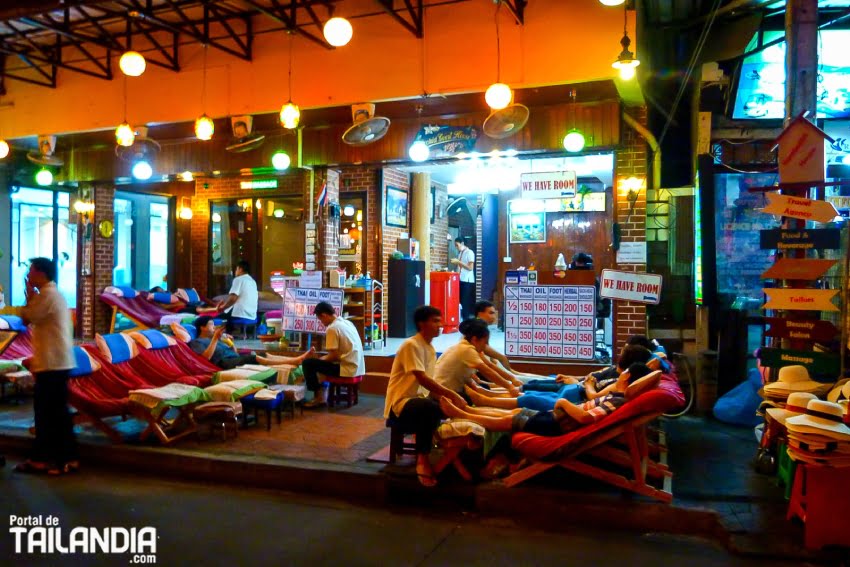 Masaje de pies en Khao San Road