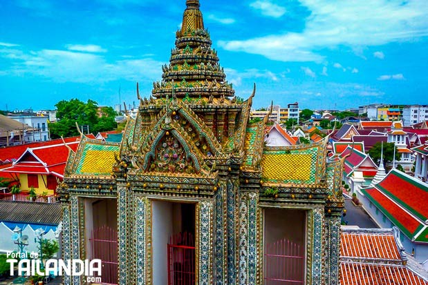 Vistas en Wat Arun de Bangkok