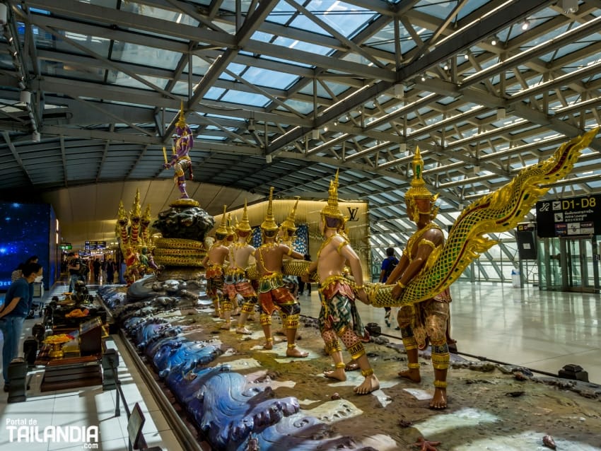 Volando desde el aeropuerto de Bangkok