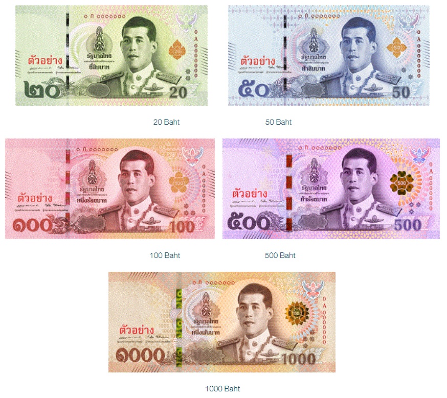 Billetes Baht tailandés