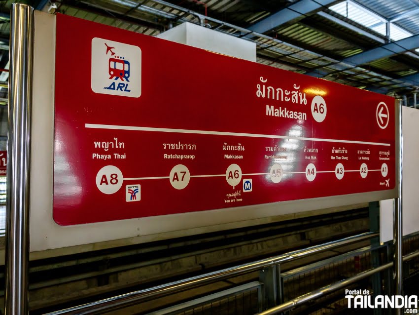 Airport Rail link al aeropuerto de Bangkok