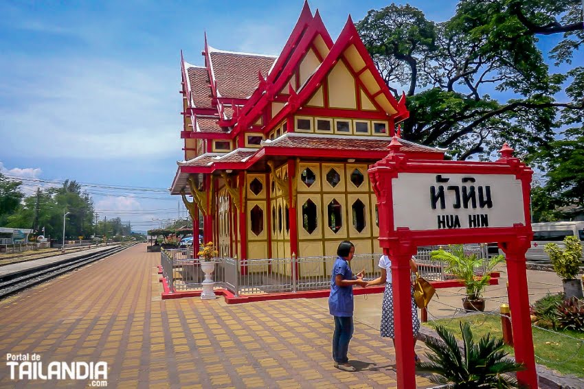 Estación de Hua Hin centro de Tailandia