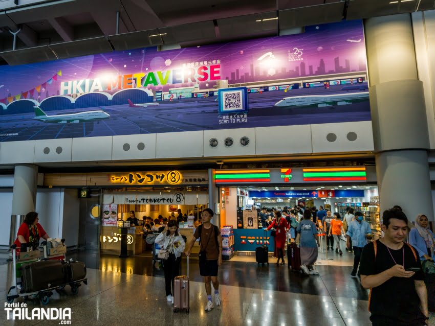 Llegando al aeropuerto de Hong Kong