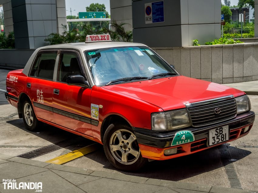 Taxi en el aeropuerto de Hong Kong