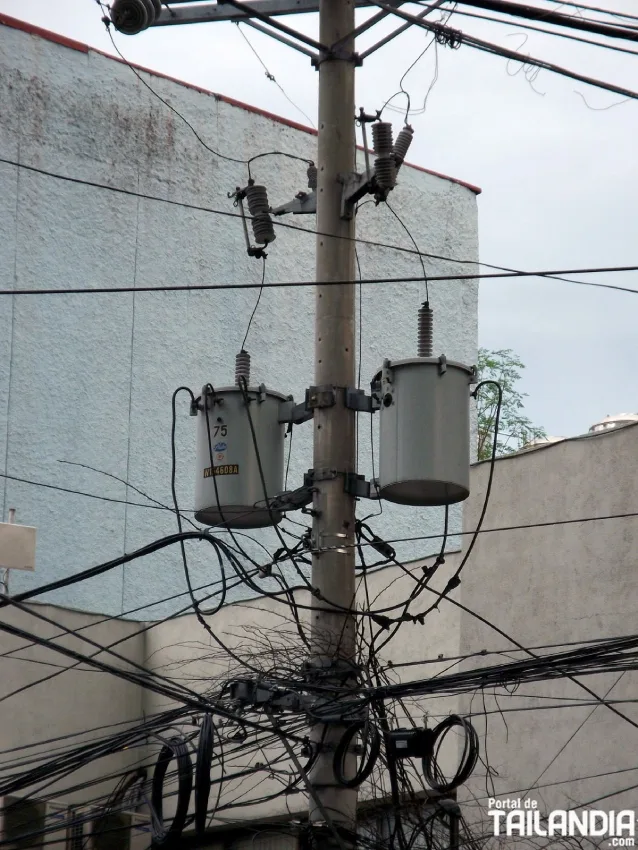 Poste de corriente en Manila
