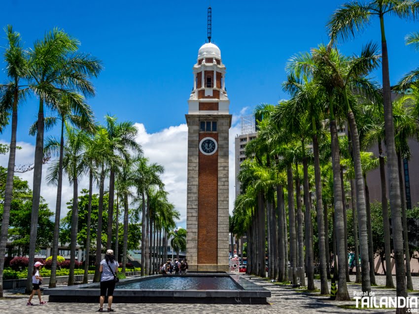 Reloj en la península de Kowloon