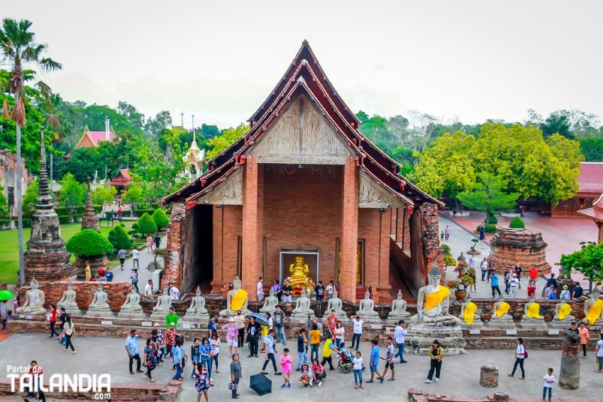 Visitando Wat Yai Chai Mongkol de Ayutthaya