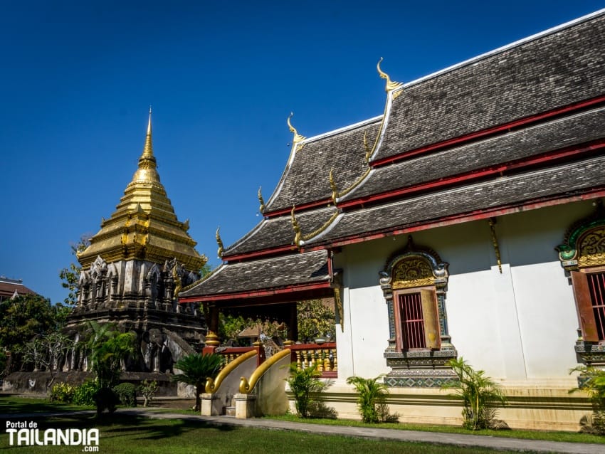 Recorriendo el Wat Chiang Man de Chiang Mai