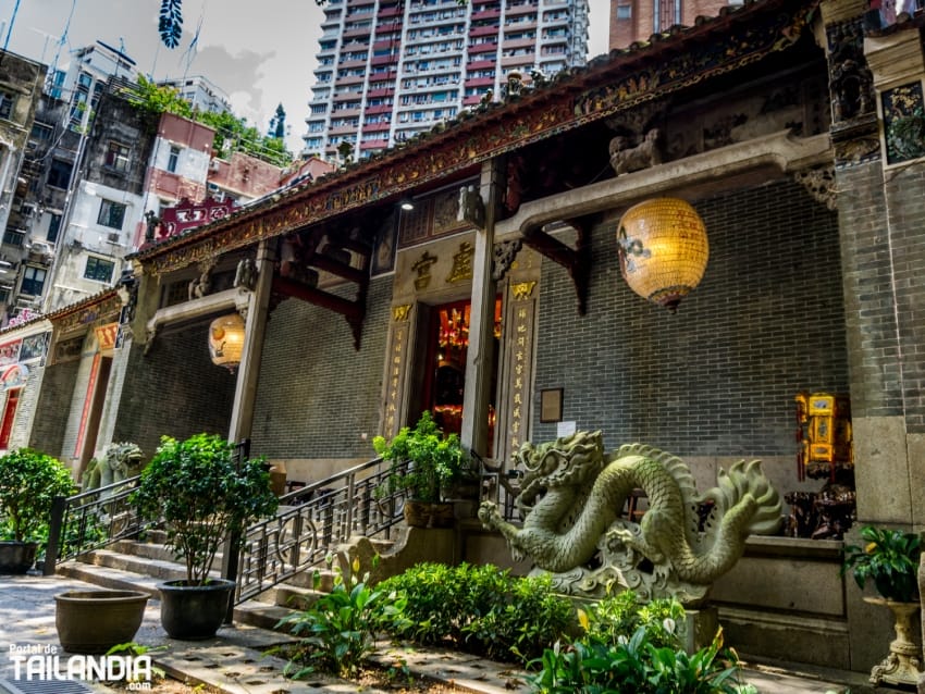 Templo Wan Chai Pak Tai en la isla de Hong Kong