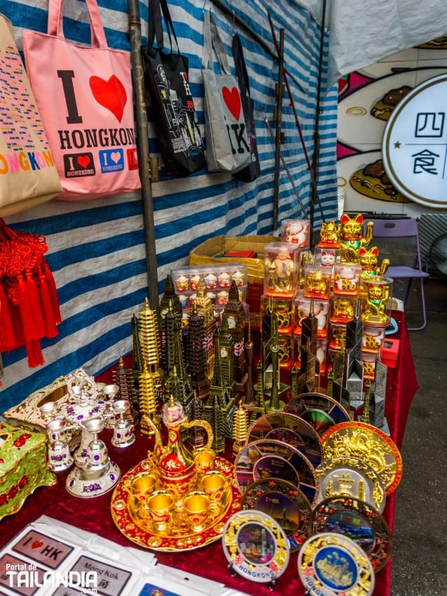 Comprando en Ladies Market de Hong Kong