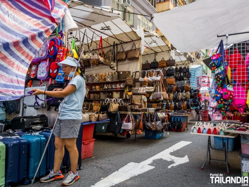 El mercado Ladies Market de Hong Kong