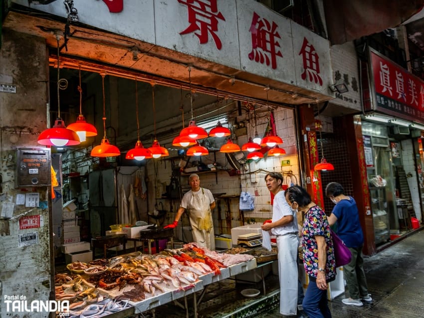 Mercado callejero Chun Yeung de Hong Kong