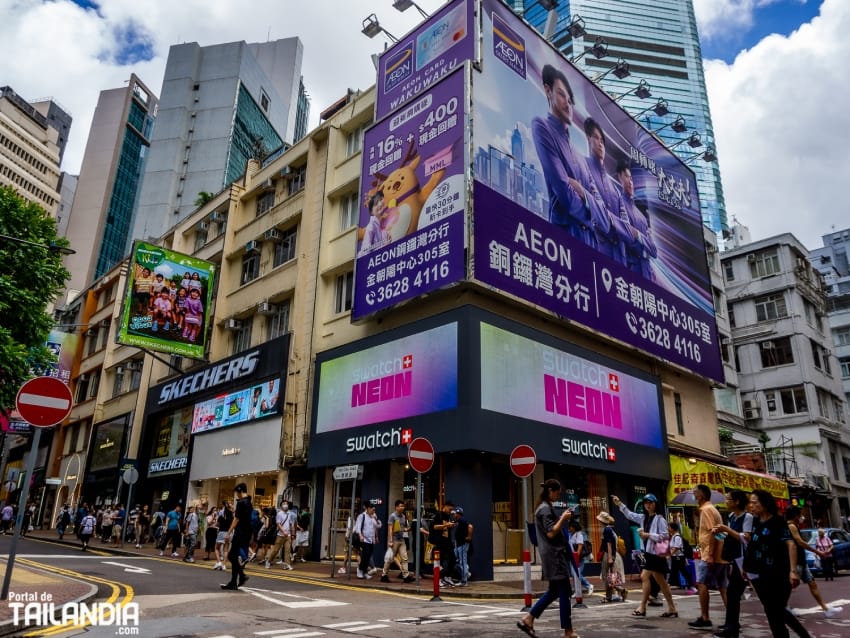Visitando Causeway Bay en Hong Kong