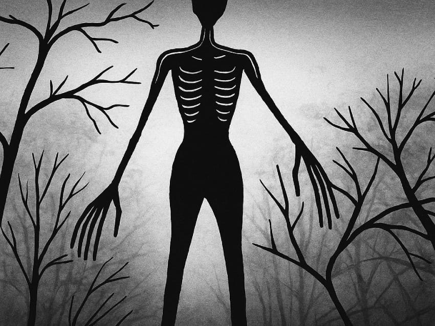 Fantasma Pret solo en el bosque