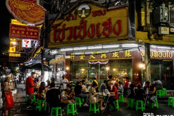 Mercado nocturno Chinatown Bangkok Mercado nocturno Chinatown Bangkok