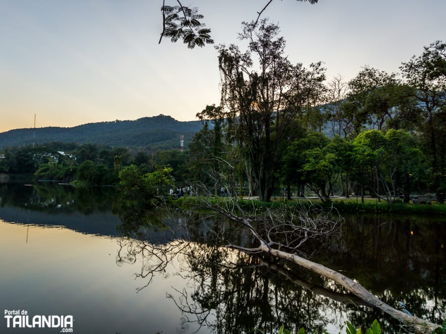 Ang Kaew el lago de la Universidad de Chiang Mai