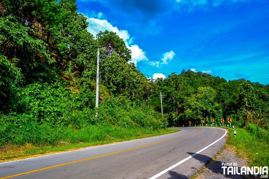 Carretera de Samoeng Loop en el norte de Tailandia