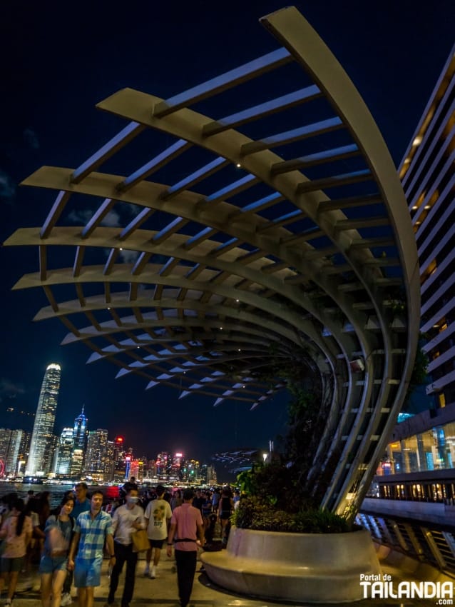 Visitando la avenida de las estrellas en Hong Kong