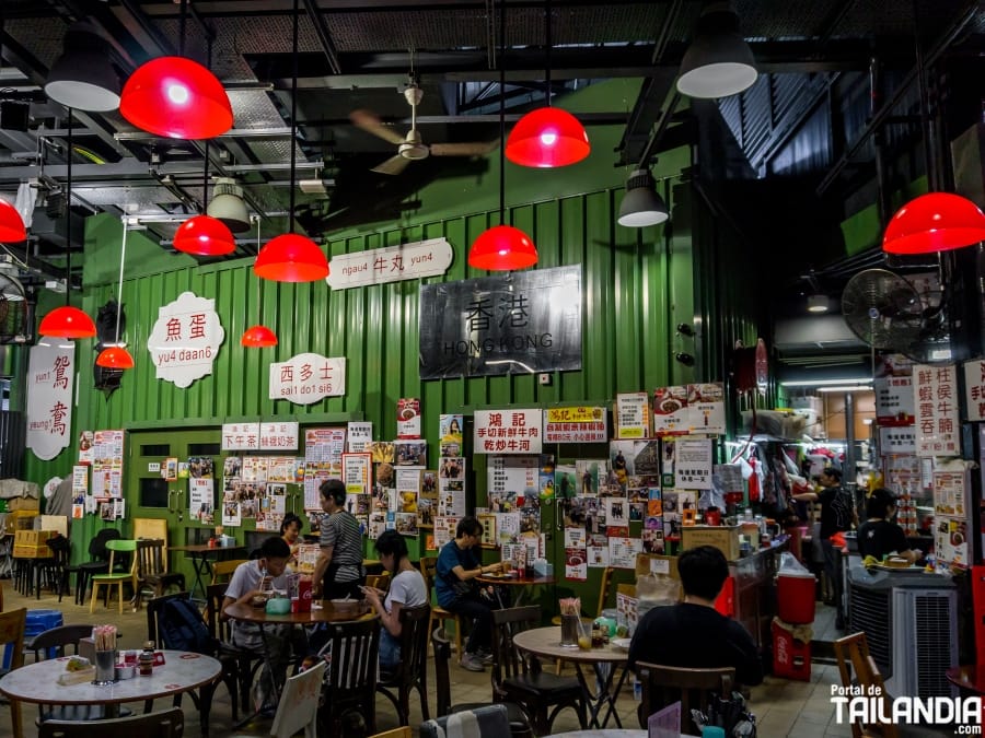 Mercado de comida Haiphong Road en Hong Kong